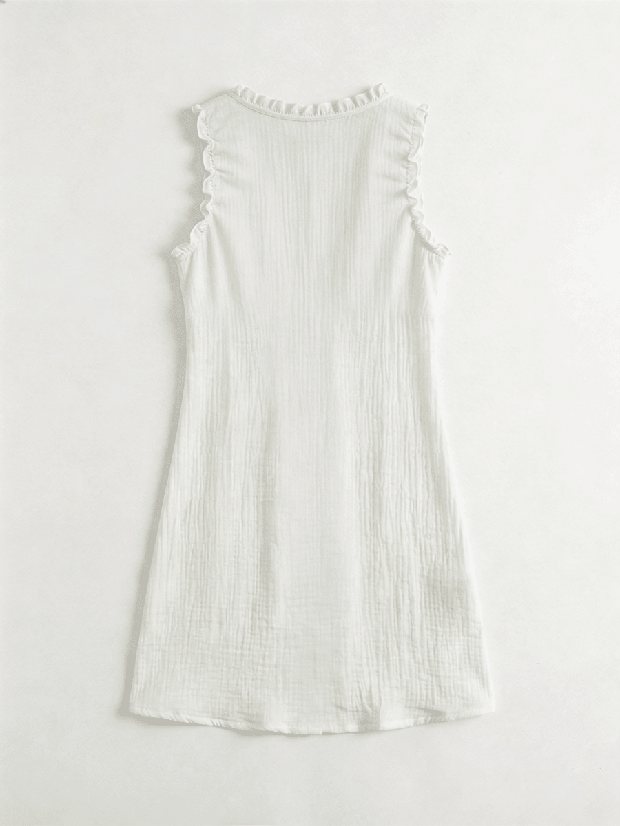 RHEA | WHITE CHIC BUTTON UP DRESS - Aurelia Boutique