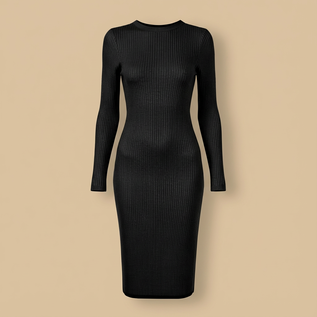 OLIVIA | CHELCES RIPPEN-MIDI-KLEID