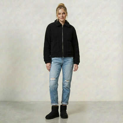 THALYA | DICKER PLÜSCHMANTEL