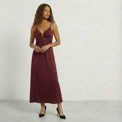 ELISE | STILVOLLES WEINROTES KLEID