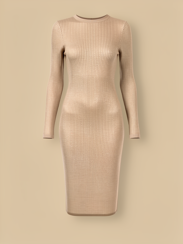 OLIVIA | CHELCES RIPPEN-MIDI-KLEID