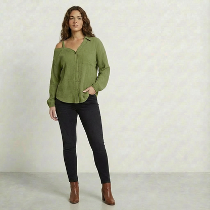 THELMA | STYLISH OFF-SHOULDER SHIRT