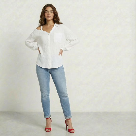 THELMA | STYLISH OFF-SHOULDER SHIRT