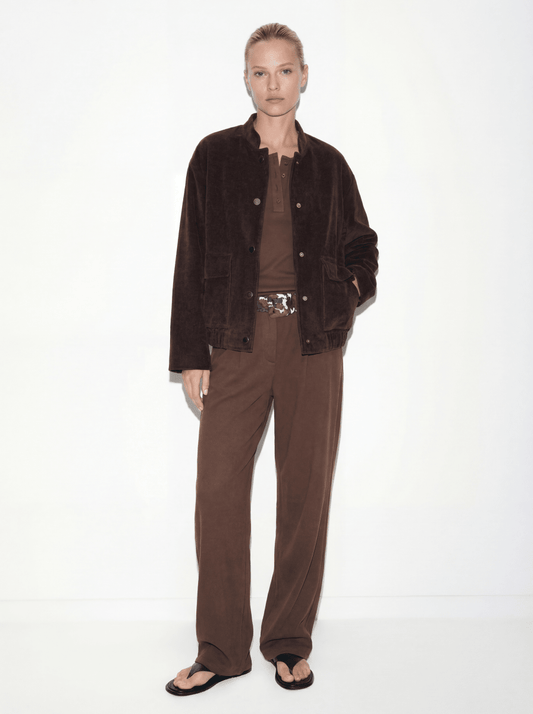ARTEMIS | BROWN CORDUROY JACKET - Aurelia Boutique
