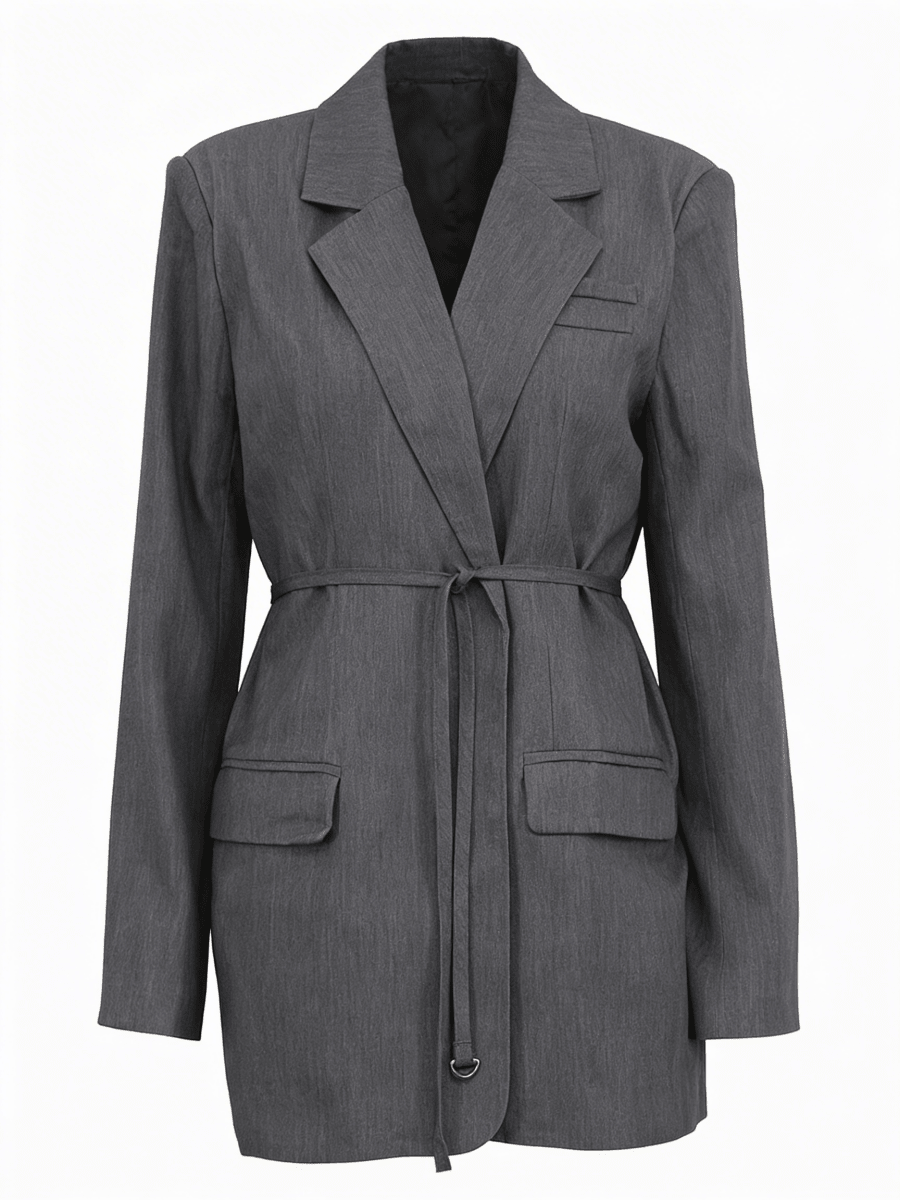 ATHENA | GREY BLAZER - Aurelia Boutique