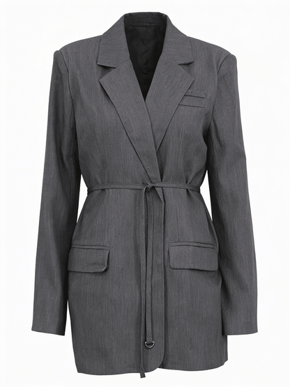 ATHENA | GREY BLAZER - Aurelia Boutique