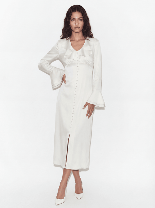 CLIO | WHITE ELEGANT DRESS - Aurelia Boutique