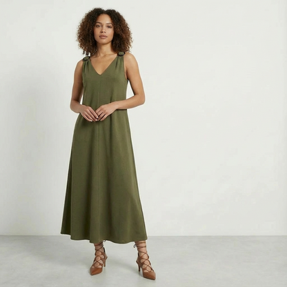 AURELI | Elegantes Kleid mit V-Ausschnitt