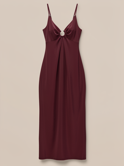 ELISE | STILVOLLES WEINROTES KLEID