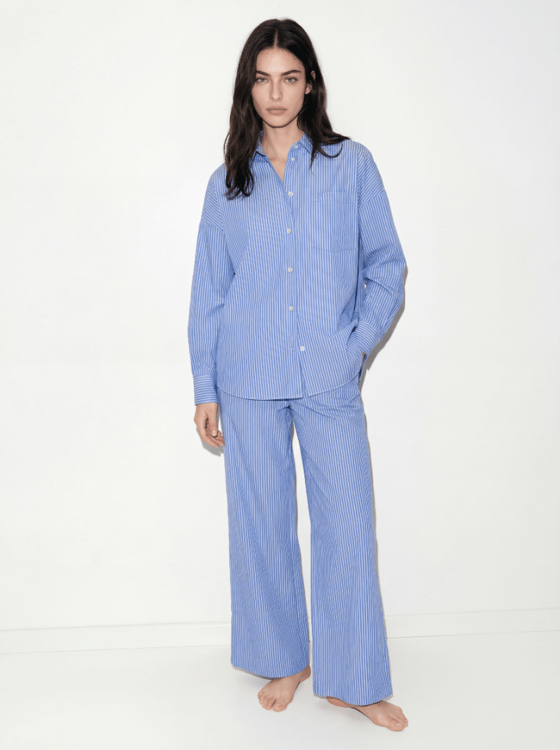 ELENA | BLUE STRIPE LOUNGE SET - Aurelia Boutique