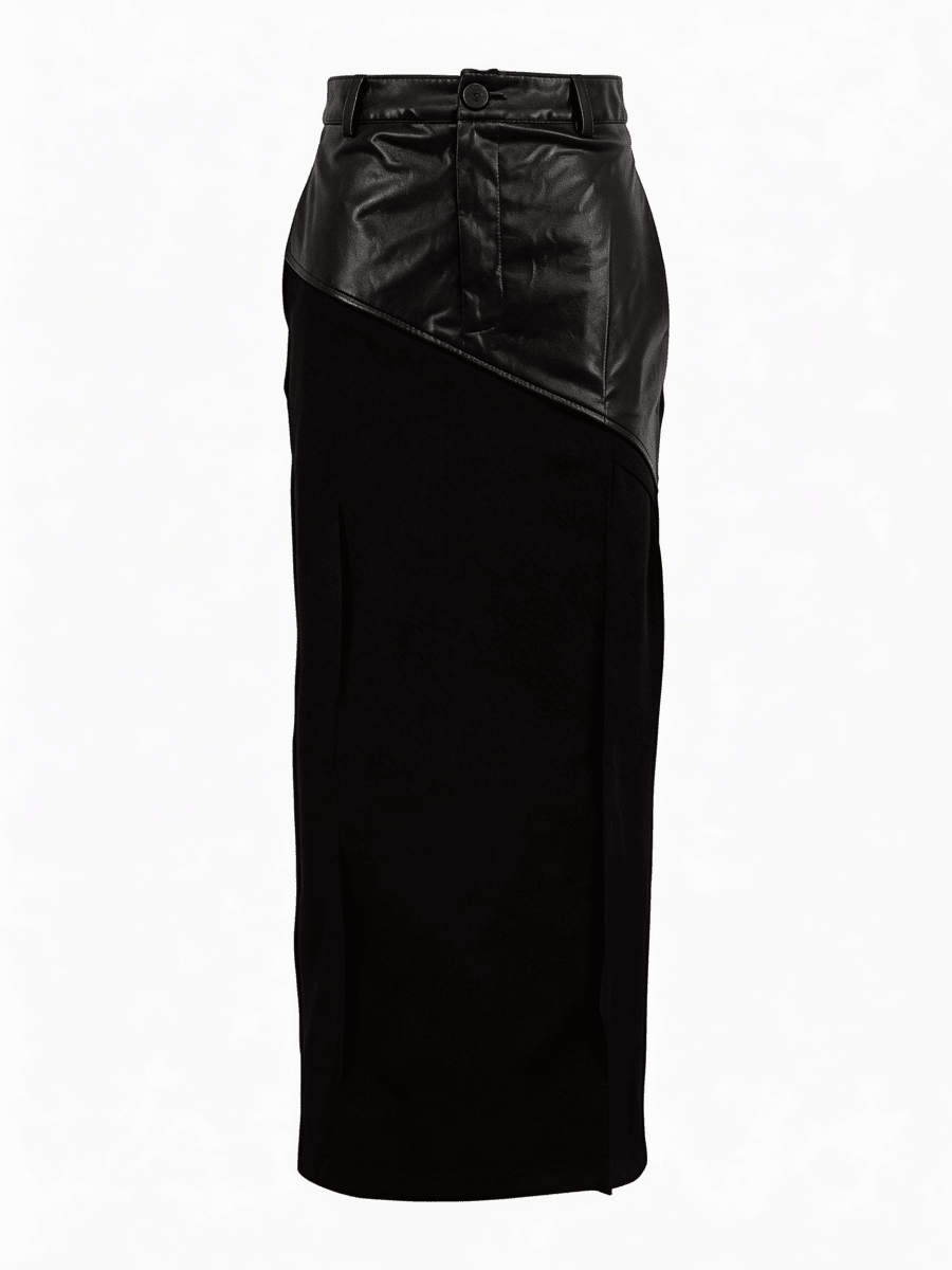 HELENA | LEATHER PATCHWORK SKIRT - Aurelia Boutique