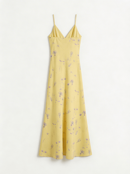 KALINDA | YELLOW FLORAL DRESS - Aurelia Boutique