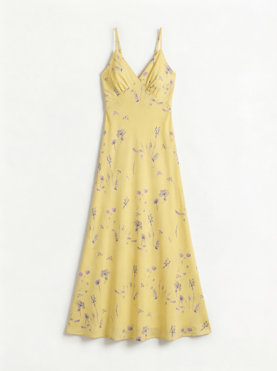 KALINDA | YELLOW FLORAL DRESS - Aurelia Boutique