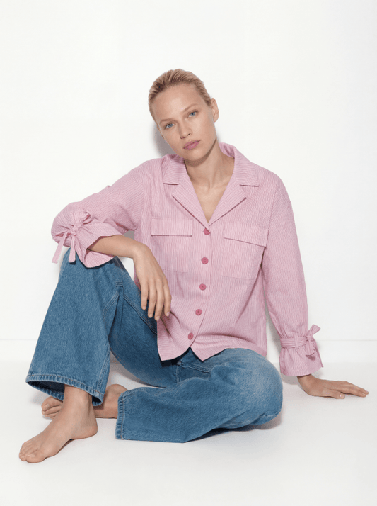 LUCIA - PINK ELEGANT SHIRT - Aurelia Boutique