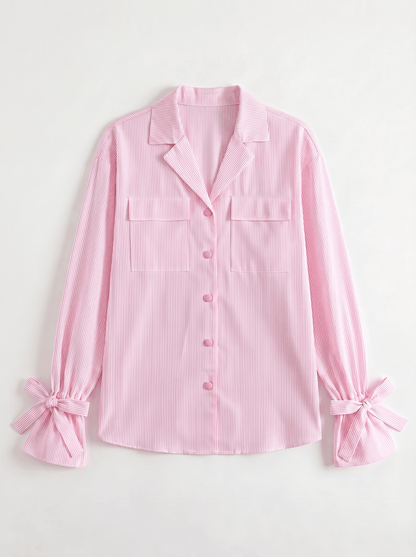 LUCIA - PINK ELEGANT SHIRT - Aurelia Boutique