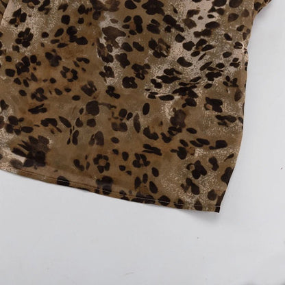 NIOBE | LEOPARD V - NECK BLOUSE - Aurelia Boutique