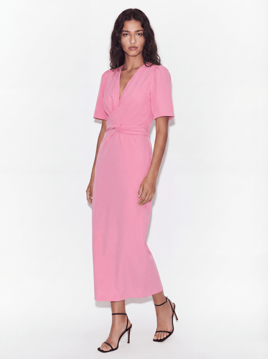 PHOEBE | PINK BOW CHARM DRESS - Aurelia Boutique