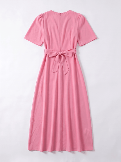 PHOEBE | PINK BOW CHARM DRESS - Aurelia Boutique