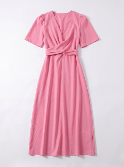 PHOEBE | PINK BOW CHARM DRESS - Aurelia Boutique