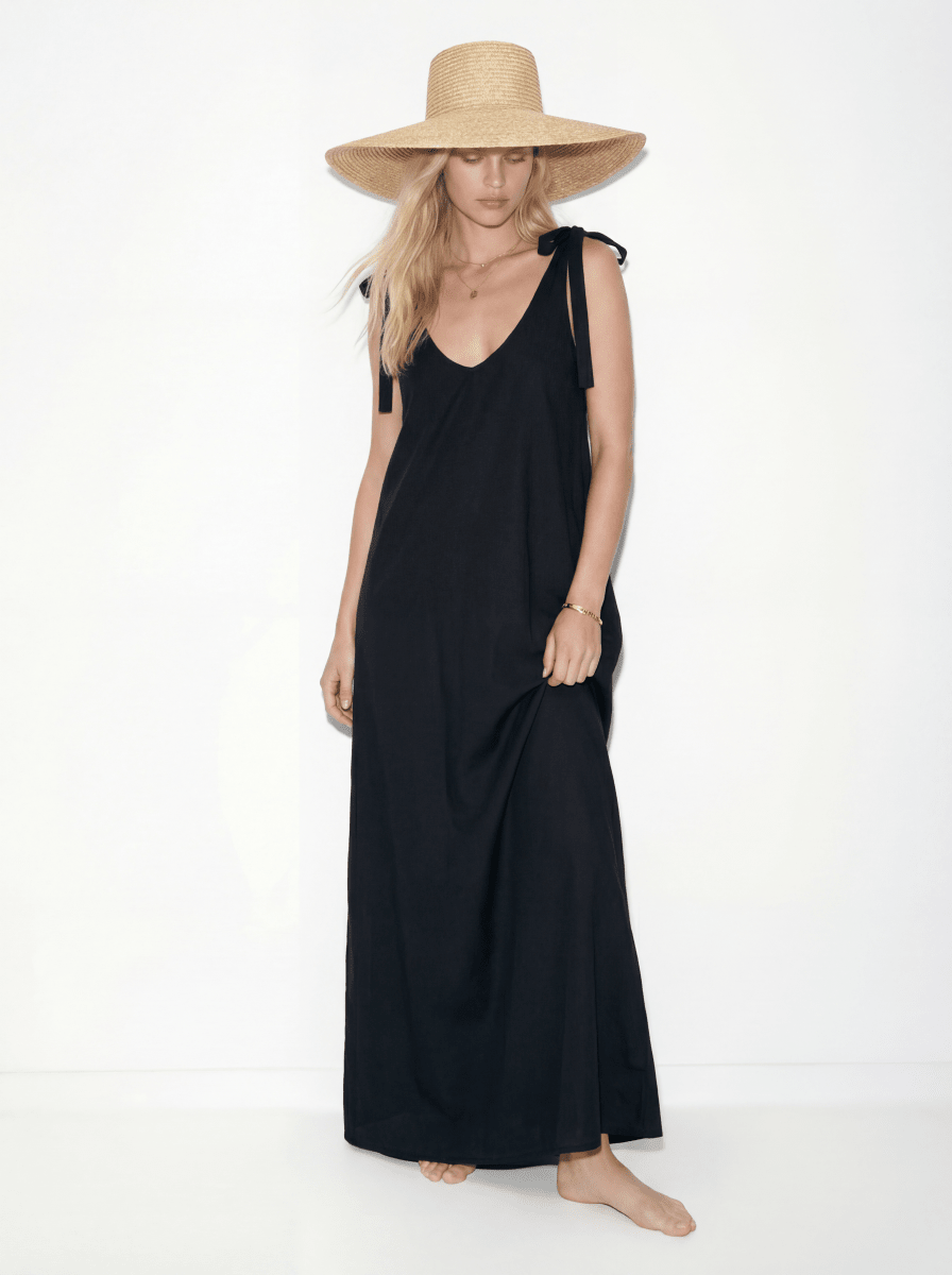 THESSA | BLACK BEACH DRESS - Aurelia Boutique