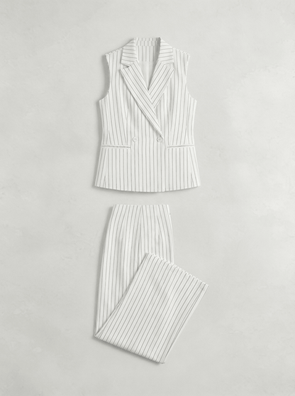 THESSALY | PINSTRIPE BLAZER - PANTS SET - Aurelia Boutique