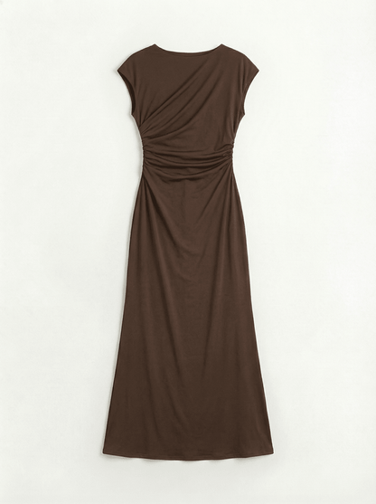 TYCHE | COFFEE MUSE DRESS - Aurelia Boutique