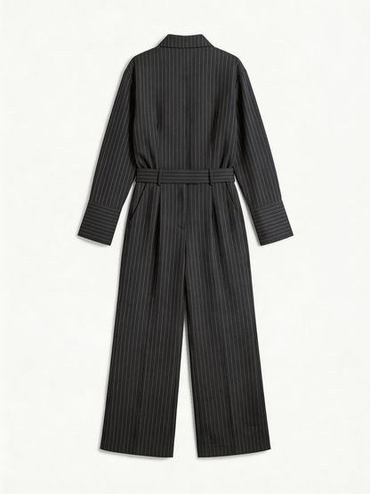 VESTA | ELEGANT PINSTRIPE SHIRT - PANTS SET - Aurelia Boutique